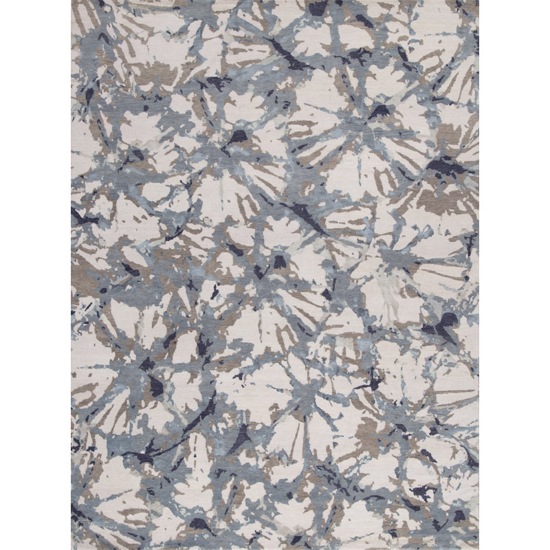 Shibori Abstract Area Rug, Rectangle 9' x 12'