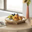 Chargeur de table rond en bois naturel