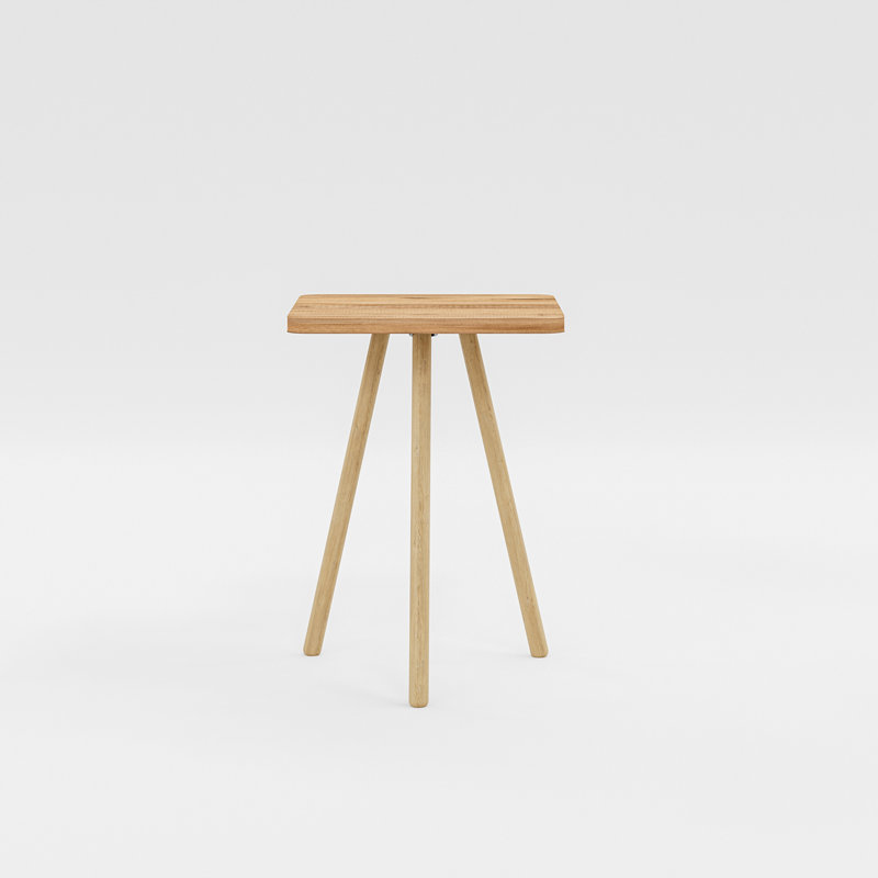 InterGo Modern Nesting Square End Table - Stylish Wooden Living Room Furniture, Minimalist Side Table, Louri Small Coffee Table