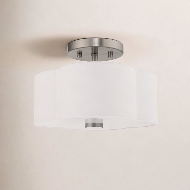 Plafonnier semi-encastré 2 lumières Vino, H 8,5 po x l 11 po x P 11 po