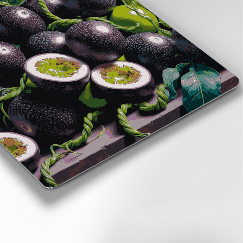 «Fruit Granadilla», art mural en métal gris, H 32 po x l 32 po