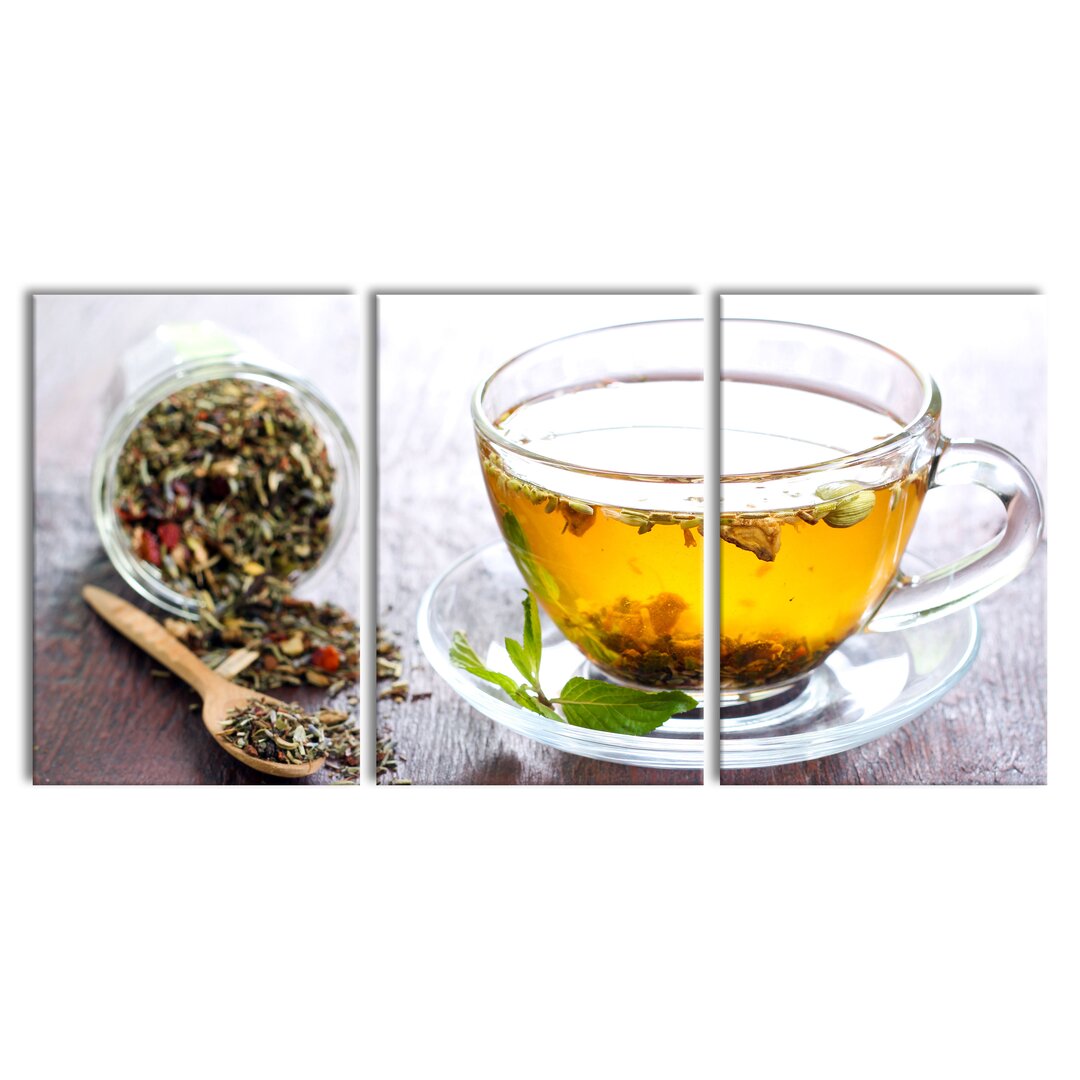 3-tlg. Leinwandbilder-Set Delightful Herbal Tea