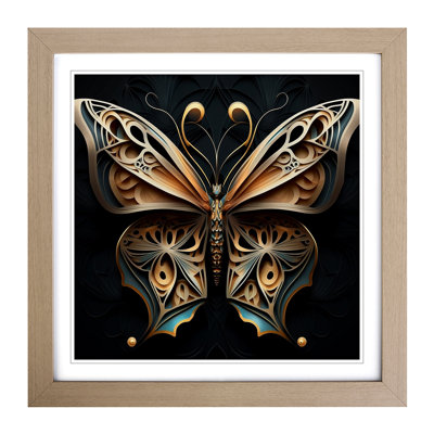 Butterfly Art Deco - Framed Print