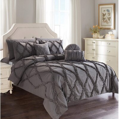 One Allium Way® Luxury Best, Softest, Coziest 10-PIECE Bed-In-A-Bag Infinity Design Comforter Set, -  924775F85F824150865EA48CCA628521