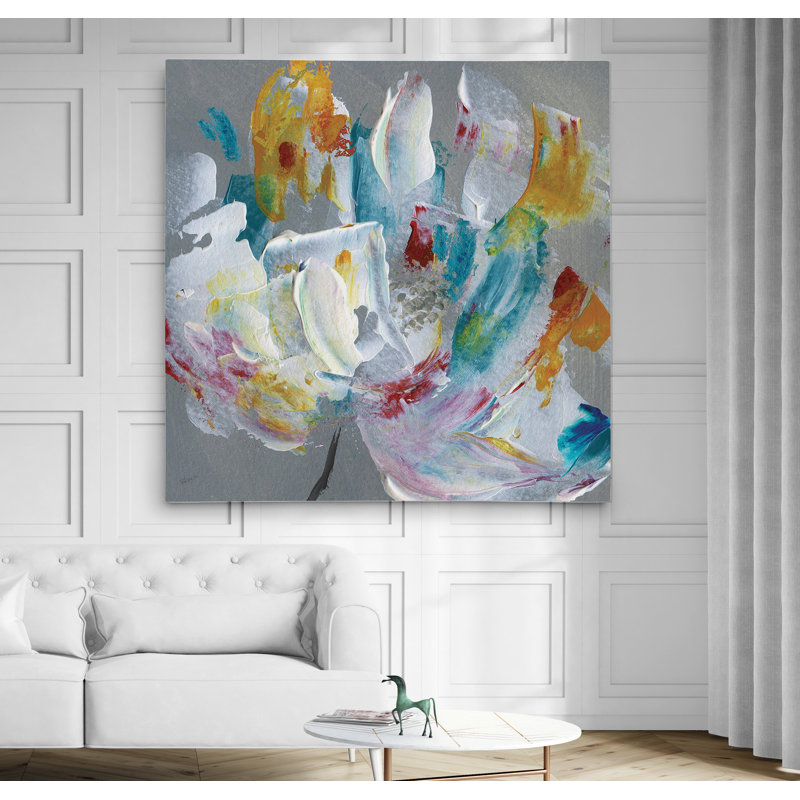 «Tye Dye Flower», reproduction sur toile, Toile tendue, H 40 po x l 40 po x P 1,5 po