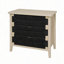 Buffet 3 tiroirs avec tablettes réglables, armoire de rangement avec tiroirs décoratifs en corde tissée à la main pour le salon de la cuisine