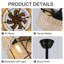 Mika 18 Inch Boho Rattan Caged Ceiling Fan with Lights and Remote, 7-Blade Black Bladeless Ceiling Fan Fandelier Ceiling Fans