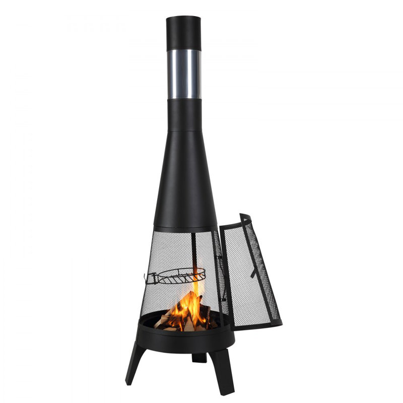 Free Form Steel Wood Burning Smokeless Chimnea