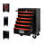 Black&Red 6 Tool Chest With Lockable Function And Wheels Smooth Steel Countertop-578200634