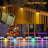 Black Solar Powered Integrated LED Deck Light Pack