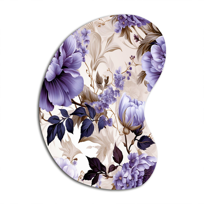 Lark Manor™ Orionis - Asymmetrical floral Metal Wall Art, Unique Shape ...