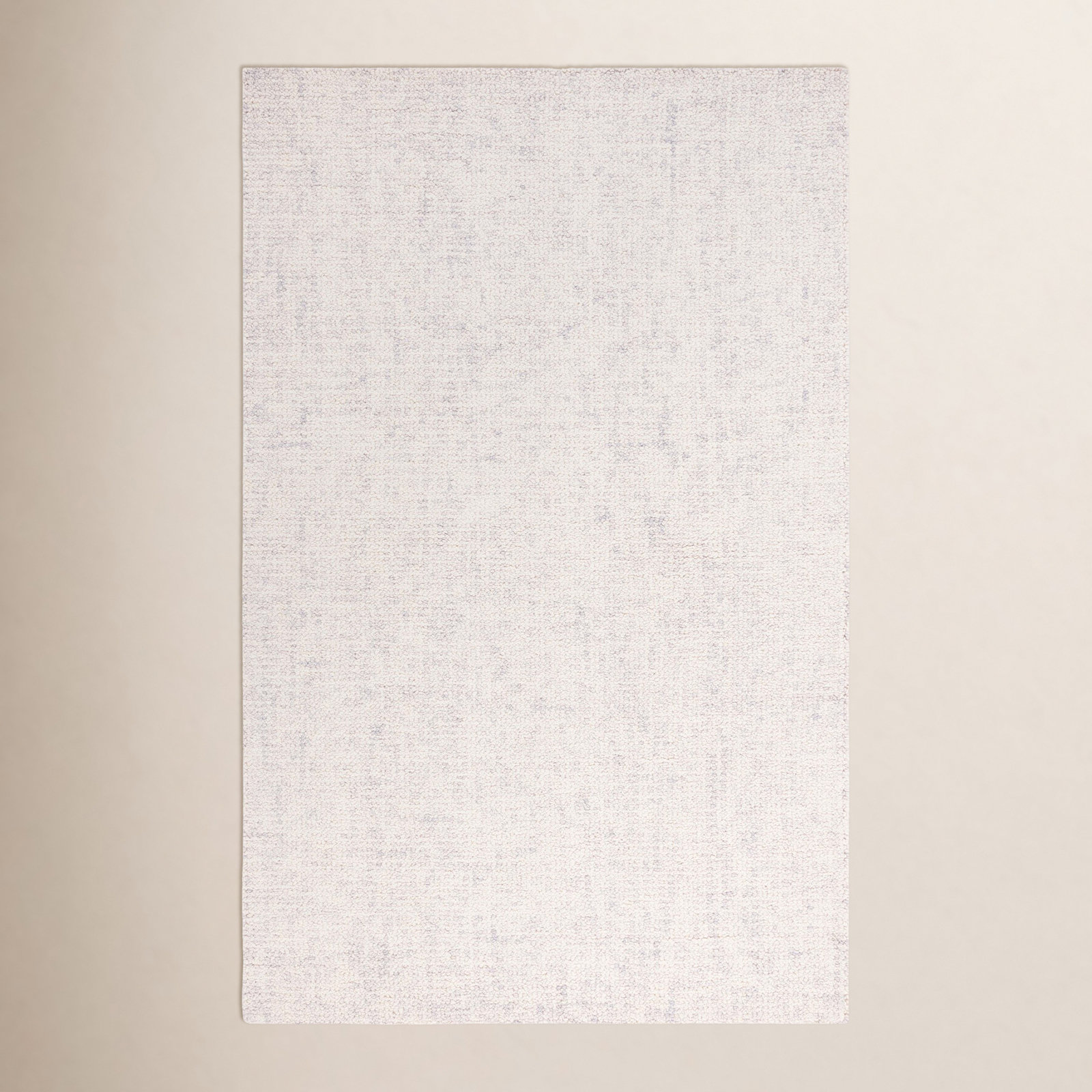 Flavi Light Gray Ivory Hand-Woven Rug, Rectangle 3' x 5'