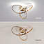 Modern 40cm Gold Clover LED Aluminium Flush Ceiling Light