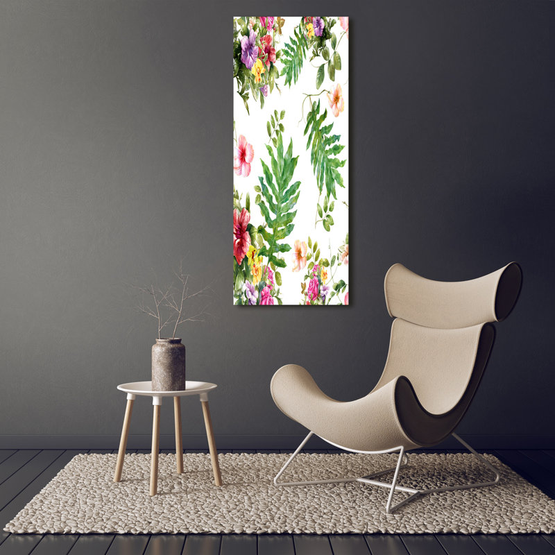 Tropical Flowers - Wrapped Canvas Print
