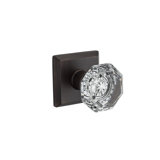 Ellipse Passage Door Knob with Contemporary Round Rose