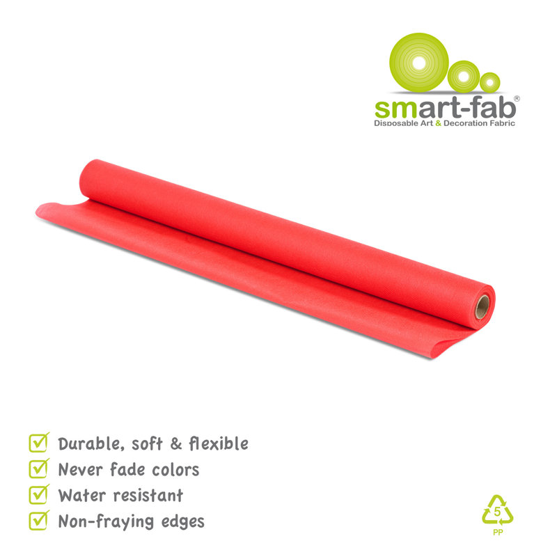 Rouleau de tissu d'art et de décoration, Rouge