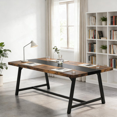 Table de réunion de style industriel, bureau d'ordinateur de bureau, table de conférence