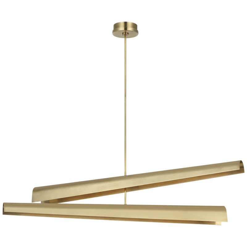Kelly Wearstler Piel 52" Multi-Positional Chandelier, Antique-Burnished Brass