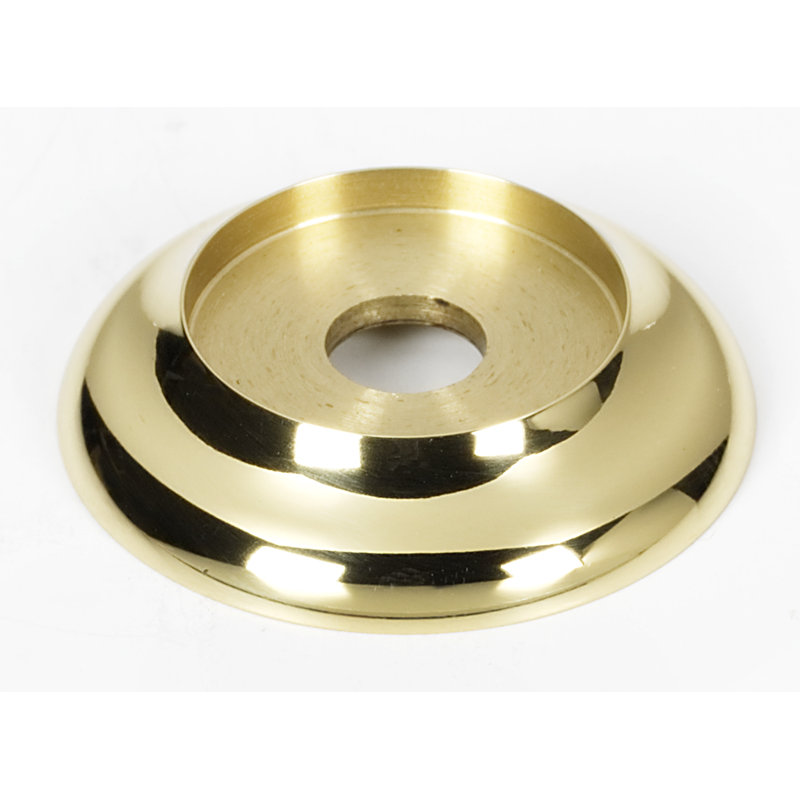 Metal Knob Backplate, Polished Brass
