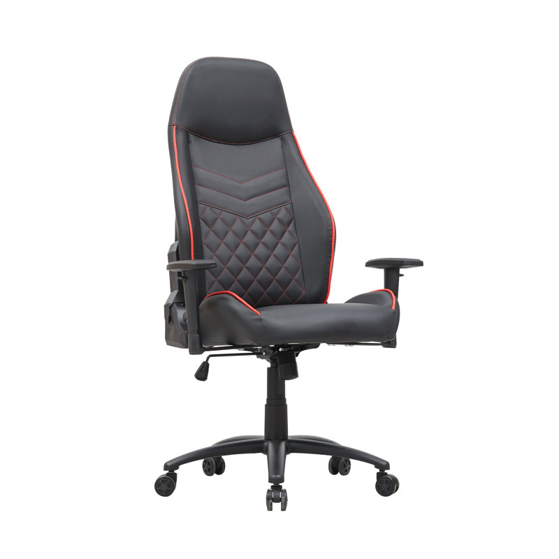 Rhodell Reclining Gaming Chair, Black/Red