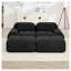 Canapé modulaire noir à 2 places modulaire, chaise longue en velours côtelé de luxe pour le salon et la chambre à coucher-2015602072