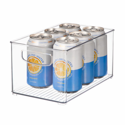 Bacs de rangement pour garde-manger et cuisine en plastique avec poignées iDesign, 10 po x 6 po x 5 po, transparent