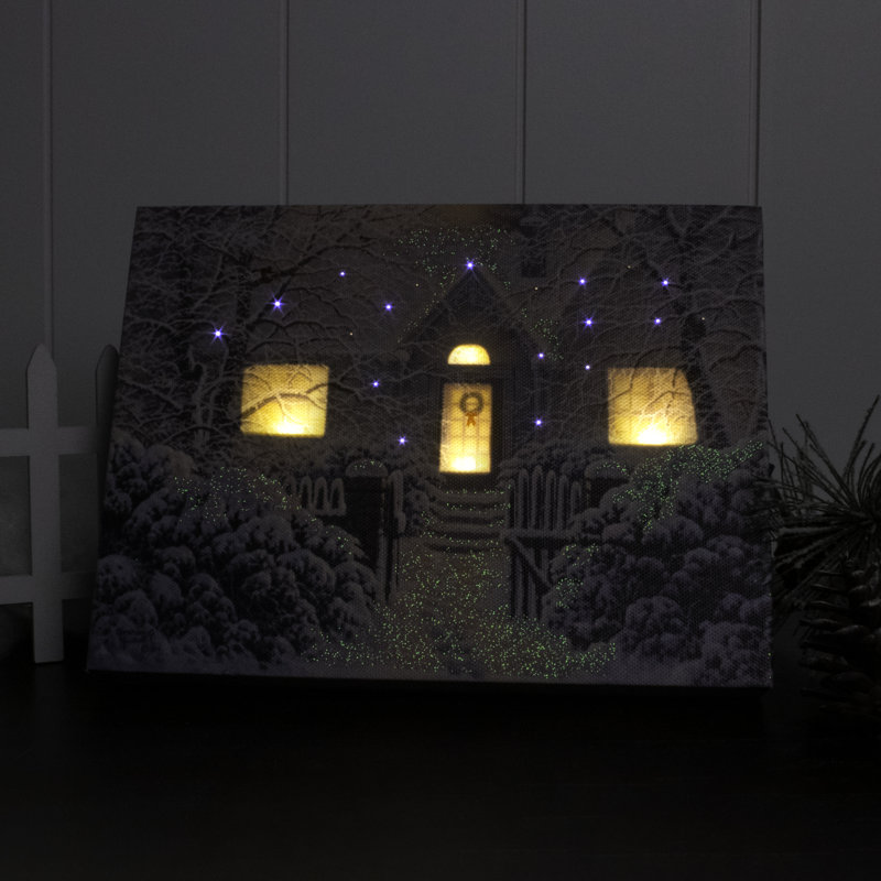 Winter Wonderland 8X6 Lighted Tabletop Canvas