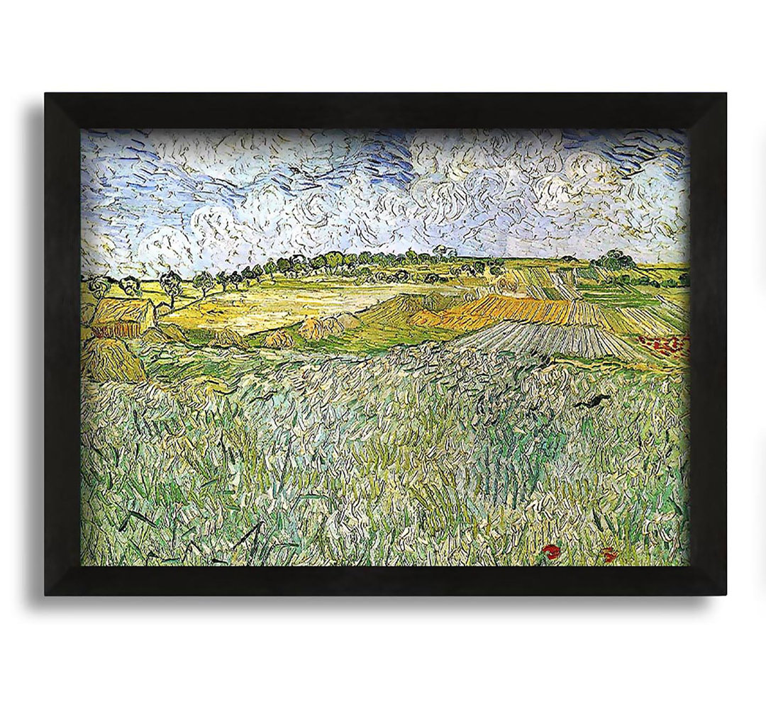 Gerahmtes Leinwandbild Auvers With Rain Clouds von Van Gogh