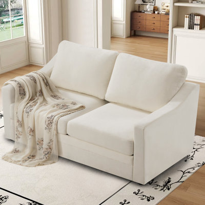 67" Upholstered Loveseat Modern Sofa With Thickened Cushions, Comfy Chenille 2-Seater Couch With Wider Armrests For Bedroom, Apartment, Office