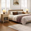 Table de chevet en rotin, table de chevet 25 po, classeur