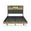 Floating Industrial Upholstered Storage Bed Frame With Charging Station, App Control LED & Hidden Headboard Compartment, 140X200cm Double / 160X200cm King-1767232482