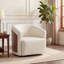 Fauteuil demi-tonneau pivotant en similicuir Delwood-1251969349