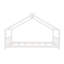 Lit simple en bois, blanc
