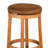 Marv Swivel Counter Stool Set of 2 | Faux Leather Seat | Rustic Oak Brown Mahogany Wood-105906609