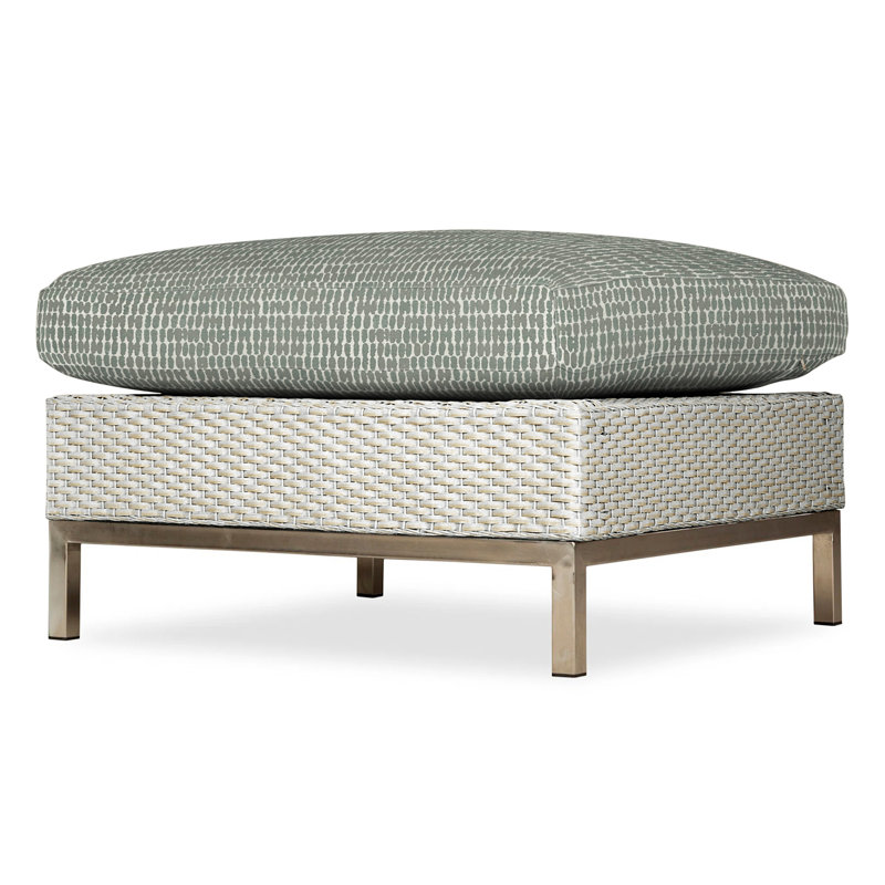 Elements Outdoor Ottoman, Cottage Pepper, Antique White