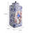 Sharease 17.72" Handmade Blue White Chinoiserie Ceramic Ginger Jar / Table Vase