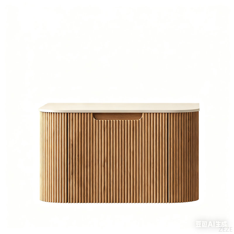 Armoire murale en contreplaqué 24 po avec 1 tiroir, comptoir en pierre frittée Roman Travertine, sans lavabo ni robinet, 24"