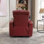 Fauteuil de cinéma inclinable électrique à siège simple en cuir polyuréthane rouge riche pivotant à 270 ° pour le salon