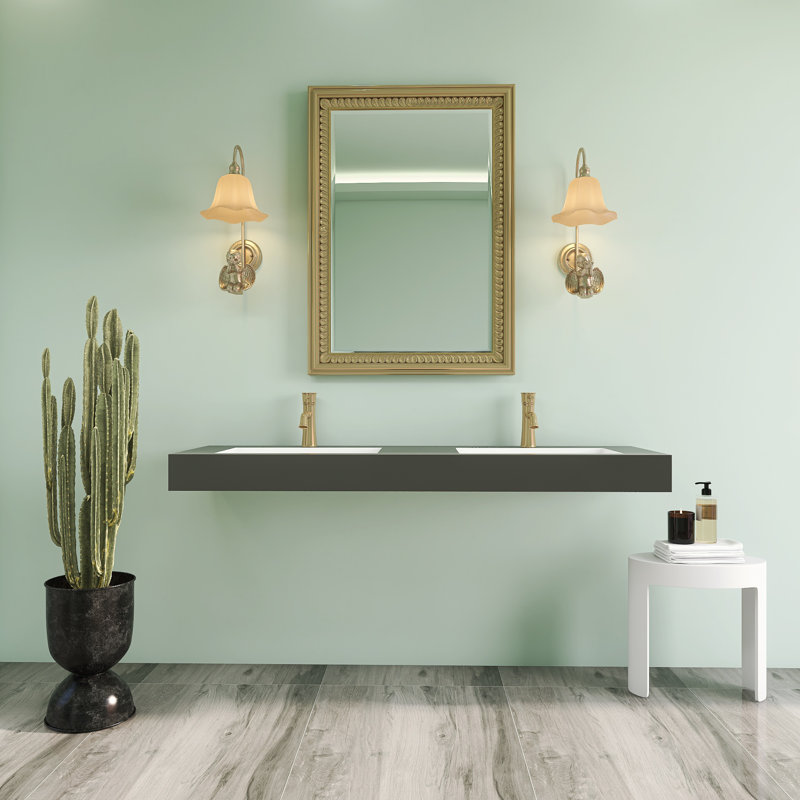 59" X 19" Solid Surface Rectangular Bathroom Sink 