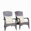 Chaise de patio avec coussins (coussin beige)-131517482