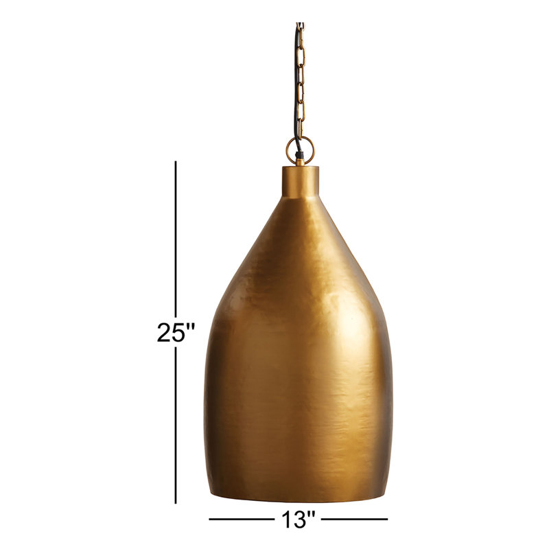 1 - Light Pendant, Gold, 28.5'' H X 13'' W X 13'' D 