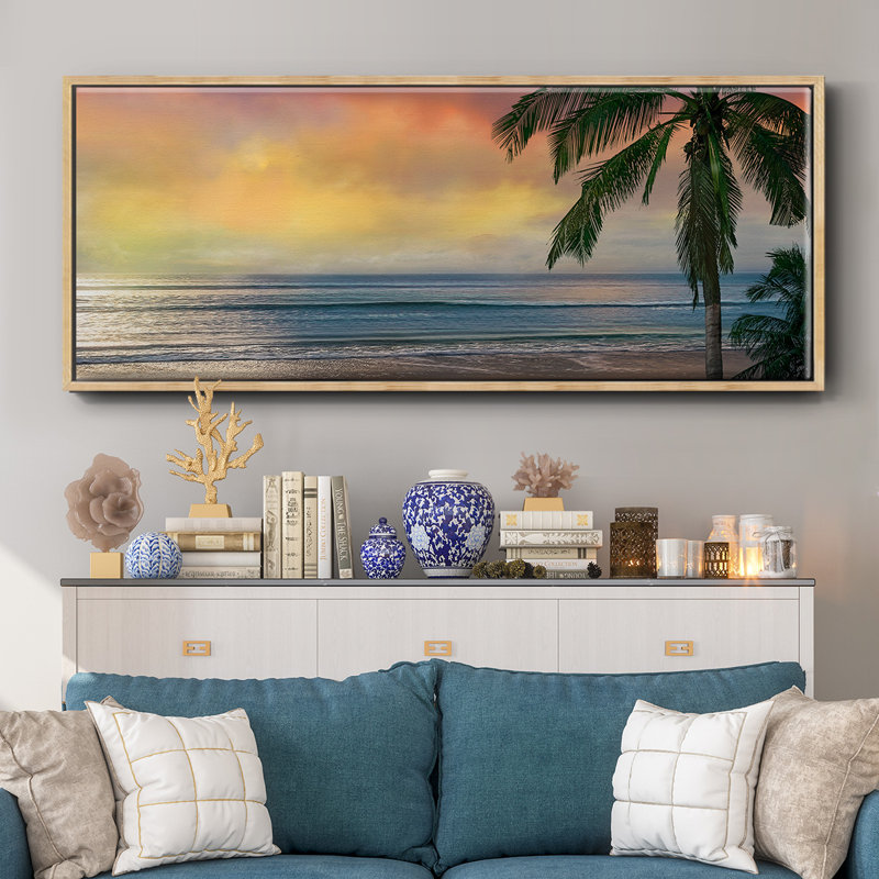 Sunset Cove II - toile encadrée, H 12 po x l 30 po