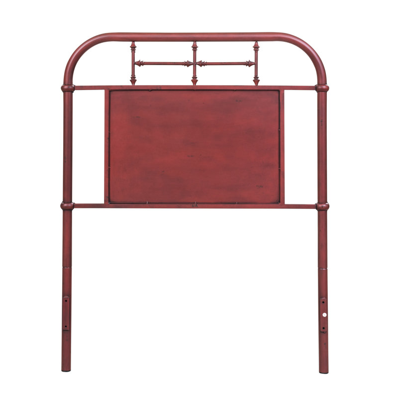 Edmund Open-Frame Metal Headboard, Red, Twin