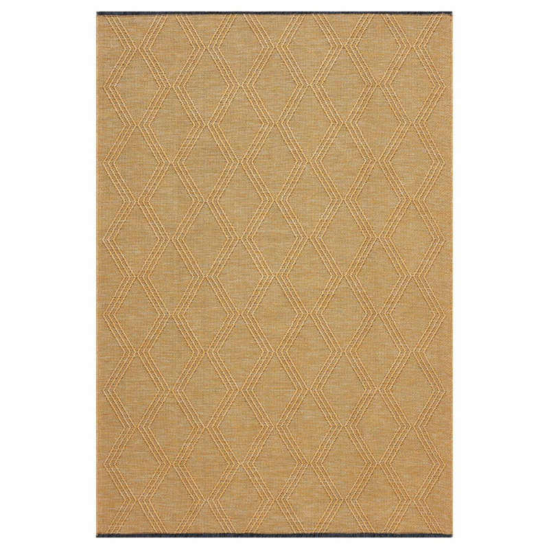 Tapis antidérapant à motif de losanges Modern Farmhouse, Rectangle 5 pi x 7 pi