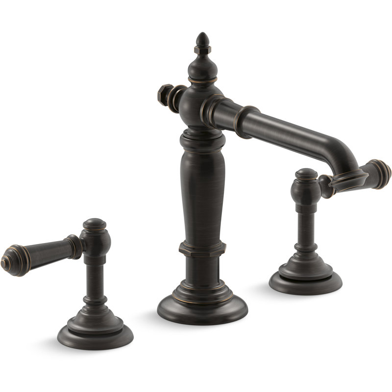 Artifacts® Widespread Bathroom Faucet with Drain Assembly, Oil Rubbed Bronze