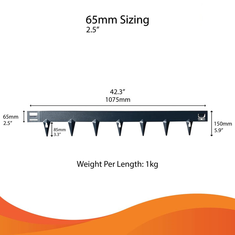 15cm H x 107.5cm W Lawn Edging