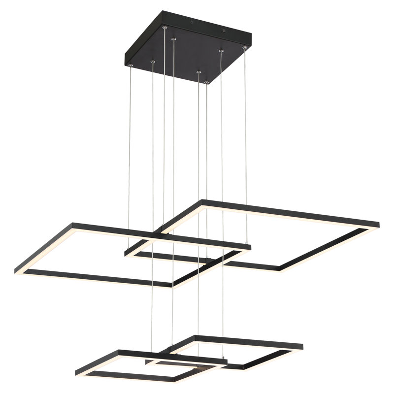 Sylacauga 4 - Light LED Cluster Pendant, Black
