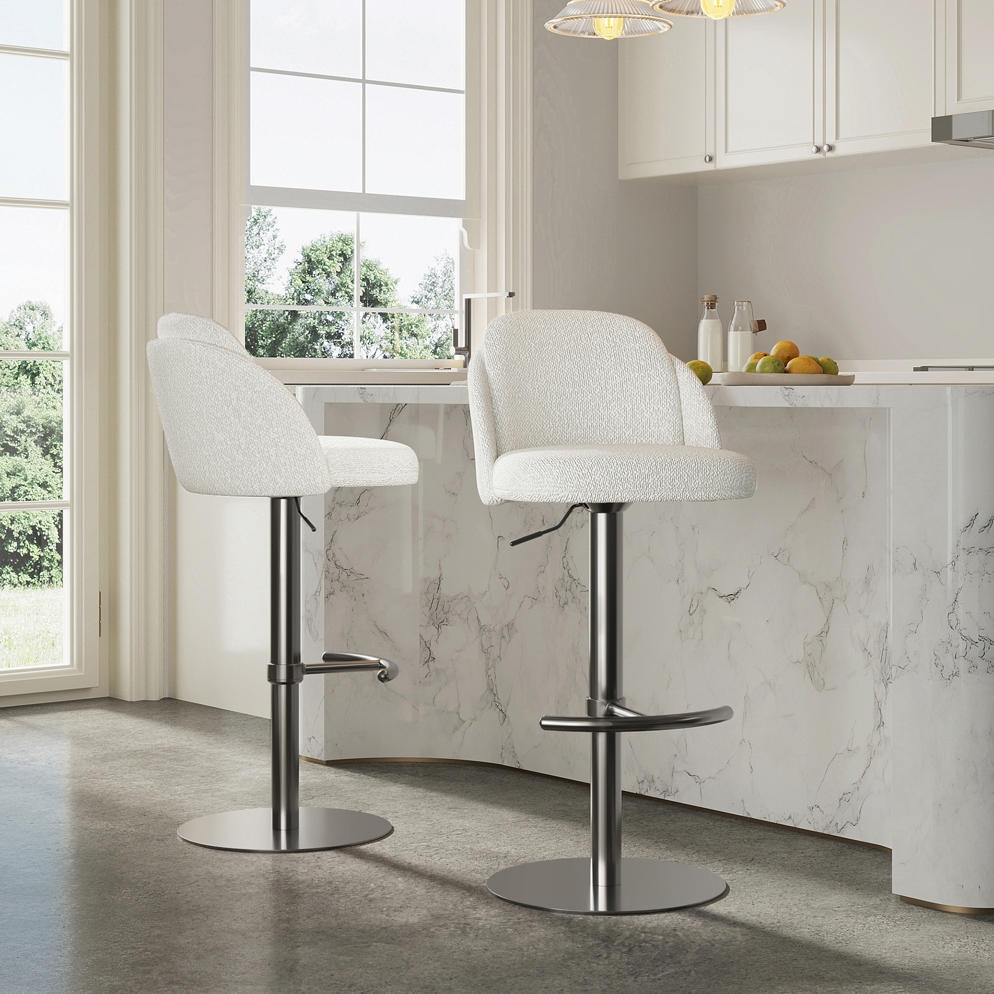 Hokku Designs Swivel Adjustable Height Bar Stool & Reviews | Wayfair