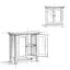 Armoire de rangement transitionnelle en bois massif l 32 po avec tablettes réglables et plateau à rebords Redmond-1428999012