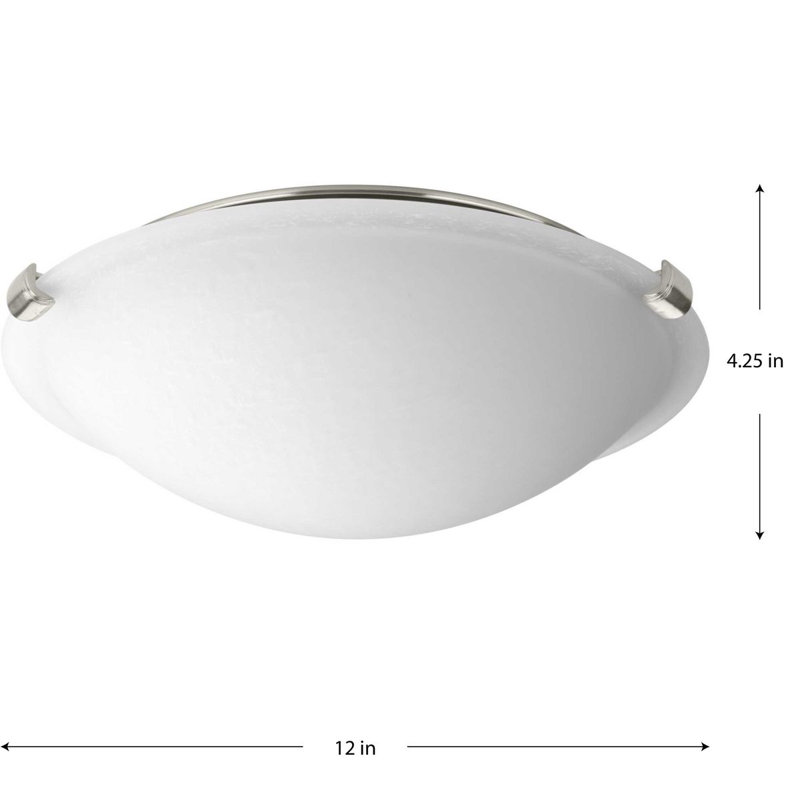 Plafonnier encastré simple à 1 lumière Kerri, H 4,25 po x l 12 po x P 12 po